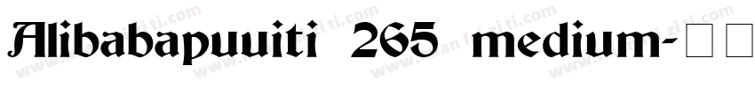 Alibabapuuiti 265 medium字体转换